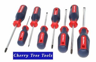 Screwdrivers & Accessories showing a set of mixed type screwdrivers from Cherry Tree Tools, 