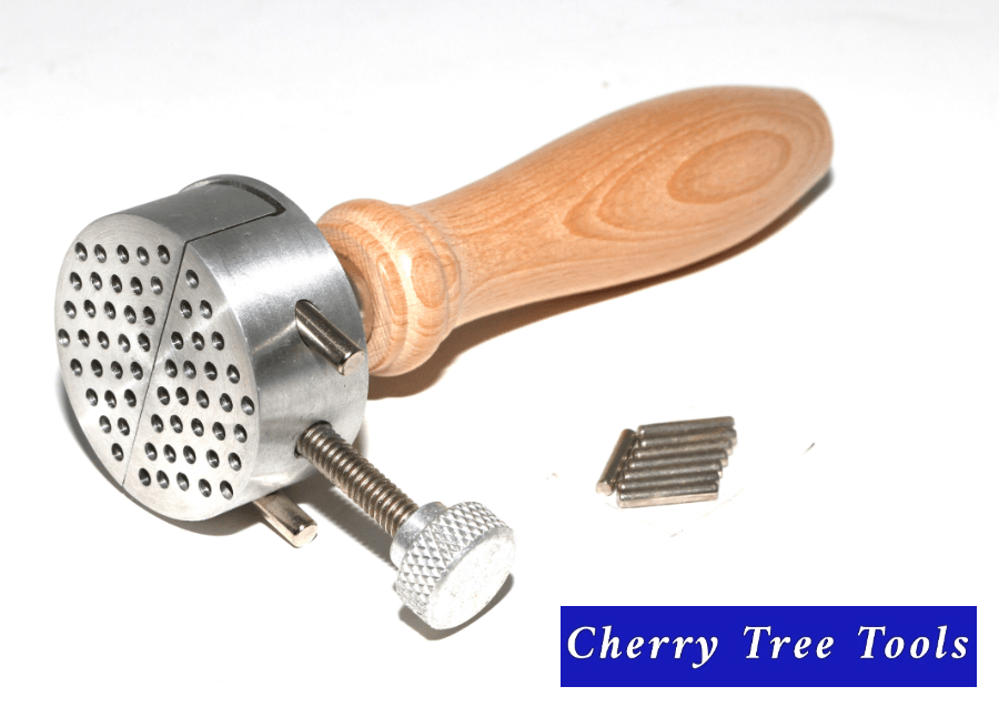 Craft Tools - Wide Range In Stock: Cherry Tree Tools hand-held multi-purpose pressure tool with a wooden handle.