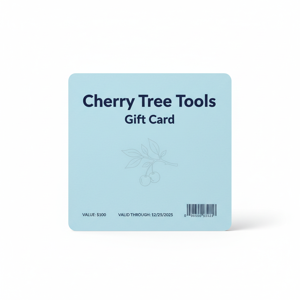 Cherry Tree Tools Gift Card — Pale Blue Bold Text