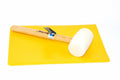 Blue Spot 16oz White Rubber mallet by Cherry Tree Tools with hardwood handle and scuff resistant striking face
