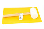 Blue Spot 16oz White Rubber mallet by Cherry Tree Tools with white rubber striking head and hardwood handle