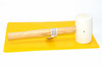 Blue Spot 16oz White Rubber mallet by Cherry Tree Tools, white rubber head with hardwood handle for assembling