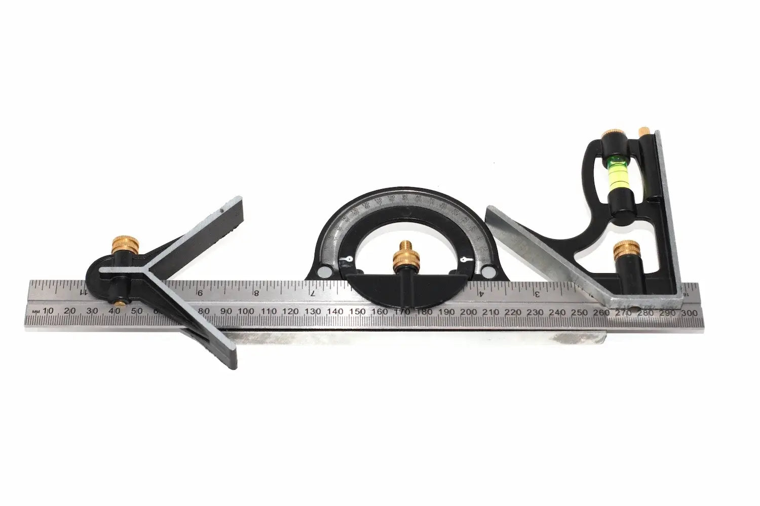 Eclipse Professional Combination Set featuring a 300mm stainless steel ruler and durable alloy heads for precise measurement.