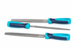 Eclipse Professional File Set 3pc-1st Cut by Cherry Tree Tools, blue and grey 3 piece metal file set