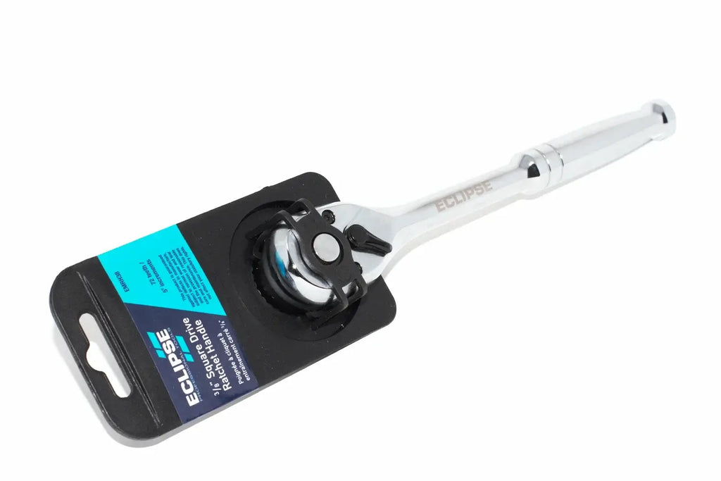 Eclipse Professional Ratchet handle 38 Drive by Cherry Tree Tools, chrome vanadium steel with polished metal finish