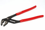 Eclipse 10" Slip Joint Pliers by Cherry Tree Tools, red and black forged steel adjustable jaw openings
