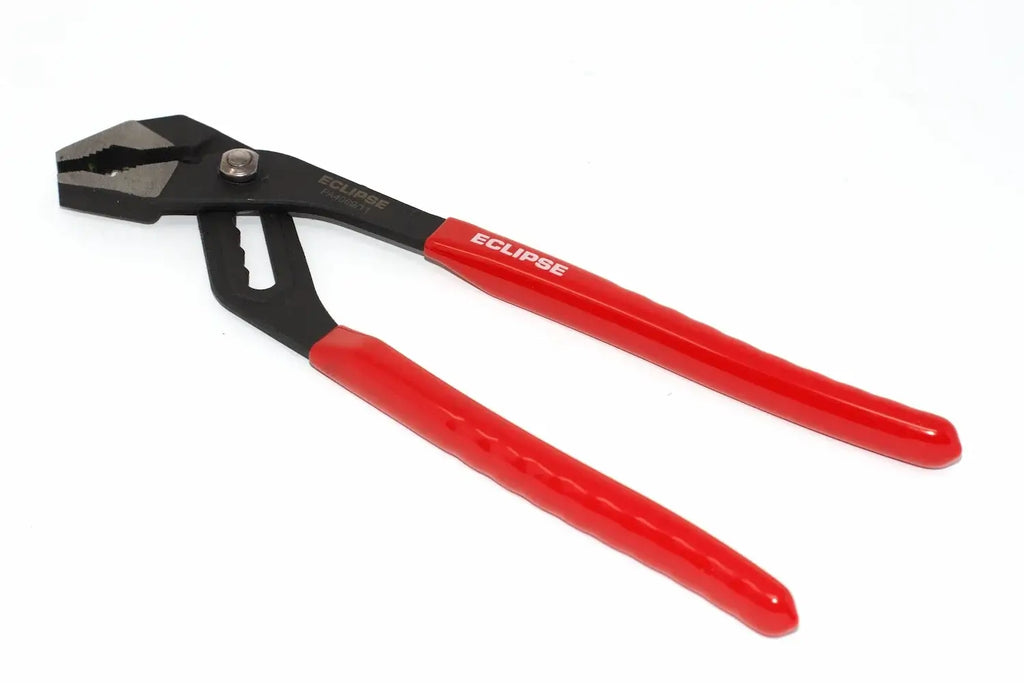 Eclipse 10" Slip Joint Pliers- adjustable tool by Cherry Tree Tools in red with forged steel jaws