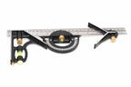 Eclipse Professional Combination Set measuring and marking square with stainless steel ruler and level.