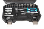 Eclipse Professional 34pc Socket Set 14 and 38 Drive by Cherry Tree Tools in chrome vanadium steel