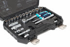 Eclipse Professional 34pc Socket Set 14 inch and 38 inch drive by Cherry Tree Tools, chrome vanadium steel