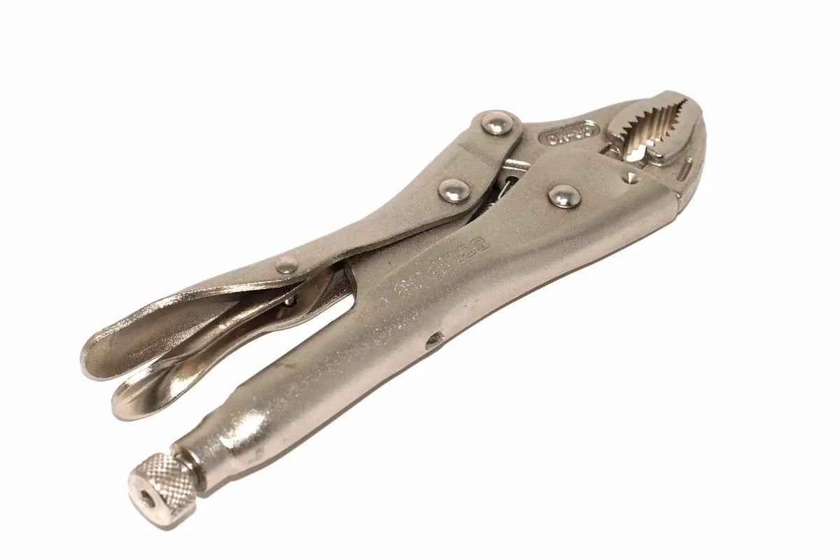 Eclipse Professional 7" locking pliers by Cherry Tree Tools in silver steel with ergonomic handles