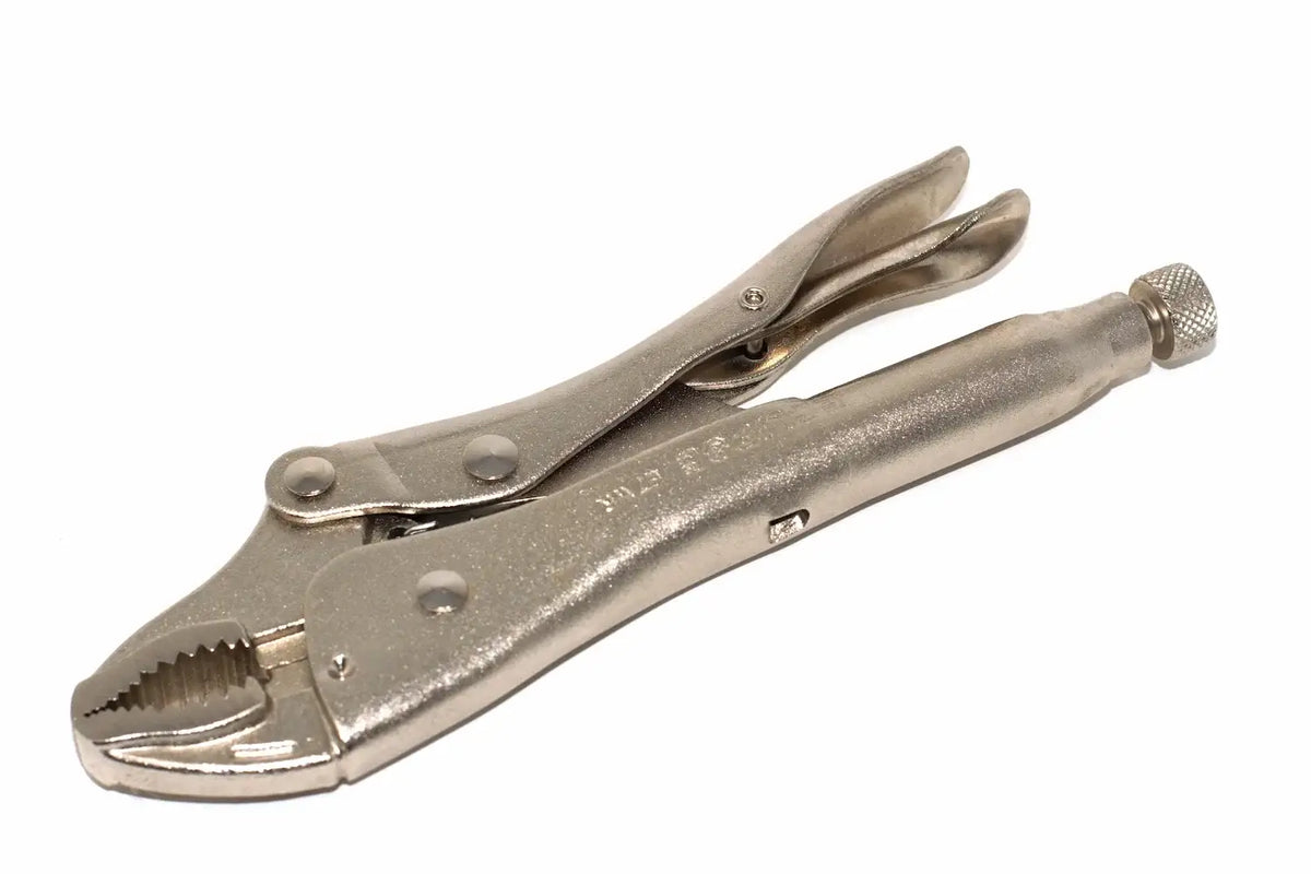Eclipse Professional 7" locking pliers by Cherry Tree Tools in silver steel with ergonomic handle