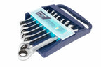 Eclipse 7 Piece Ratchet Spanner Set by Cherry Tree Tools, chrome vanadium steel, fixed head ratchet set