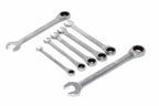 Eclipse 7 Piece Ratchet Spanner Set by Cherry Tree Tools, chrome vanadium steel fixed head spanners