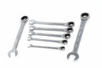 Eclipse 7 Piece Ratchet Spanner Set by Cherry Tree Tools in chrome vanadium steel with 90-tooth ratchet