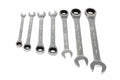 Eclipse 7 Piece Ratchet Spanner Set by Cherry Tree Tools, chrome vanadium steel fixed head ratchet tools