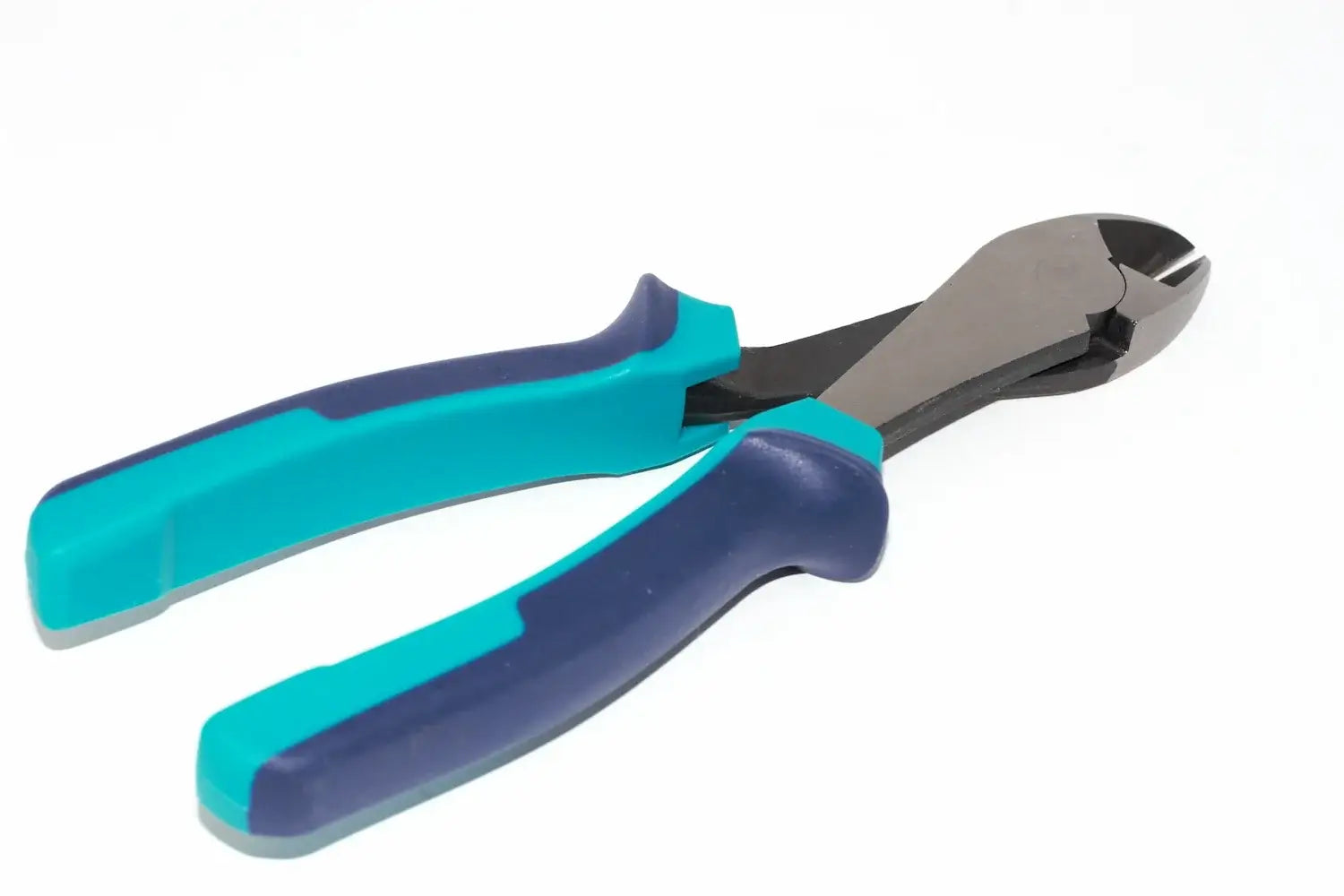 Eclipse 8" Diagonal Cutting Nippers- heavy duty by Cherry Tree Tools, blue and navy soft feel grip