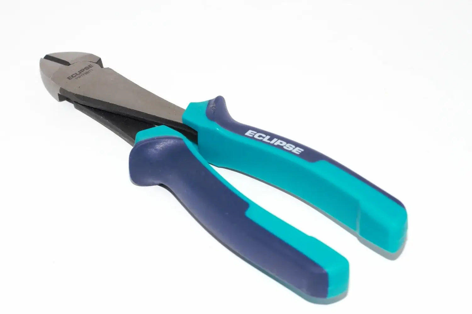 Eclipse 8" Diagonal Cutting Nippers- heavy duty by Cherry Tree Tools, teal and navy soft feel grips