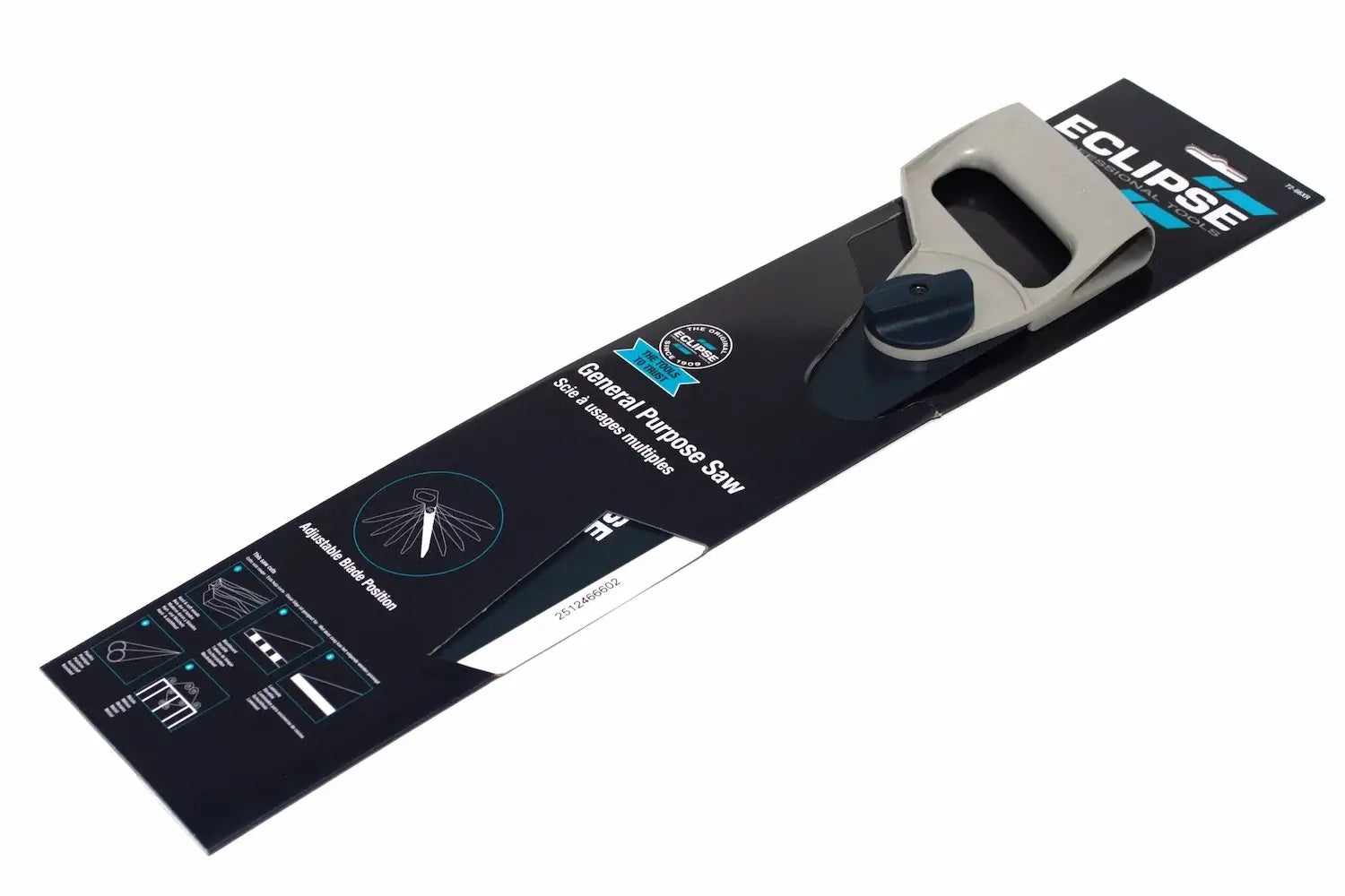 Eclipse Professional General Purpose Saw by Cherry Tree Tools with die cast metal handle and black blade