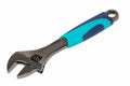 Eclipse 10" Adjustable Wrench by Cherry Tree Tools with hardened jaws, blue lacquer finish and metric scale