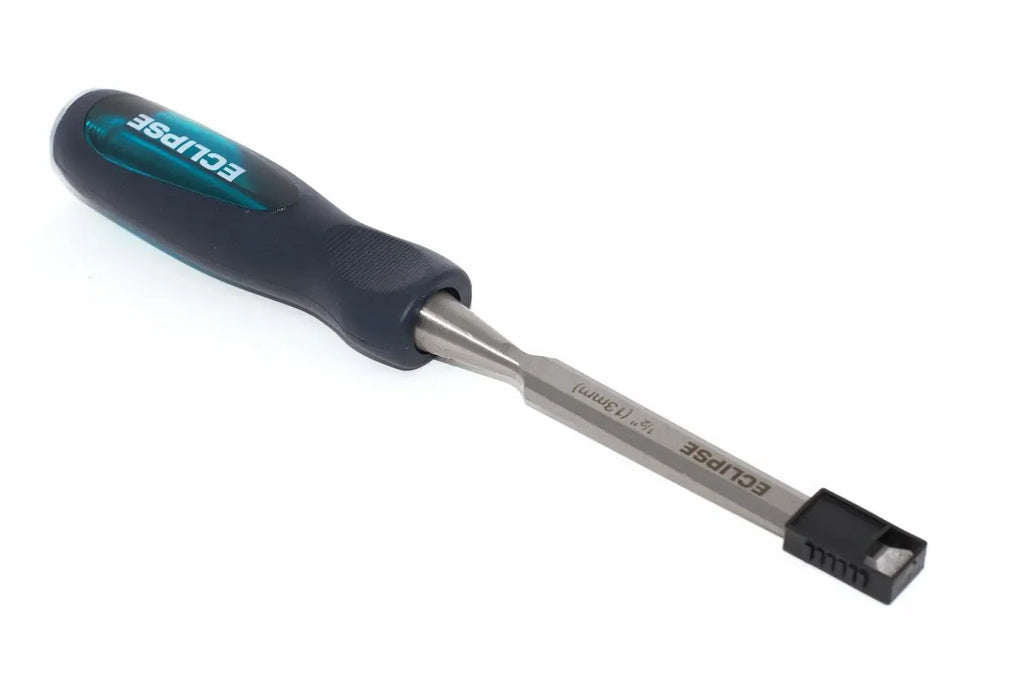 Eclipse Professional 13mm Wood Chisel by Cherry Tree Tools, black handle, chrome vanadium blade