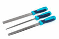 Eclipse Professional File Set 3pc 1st Cut by Cherry Tree Tools, blue and black metal file set with 8 inch blades