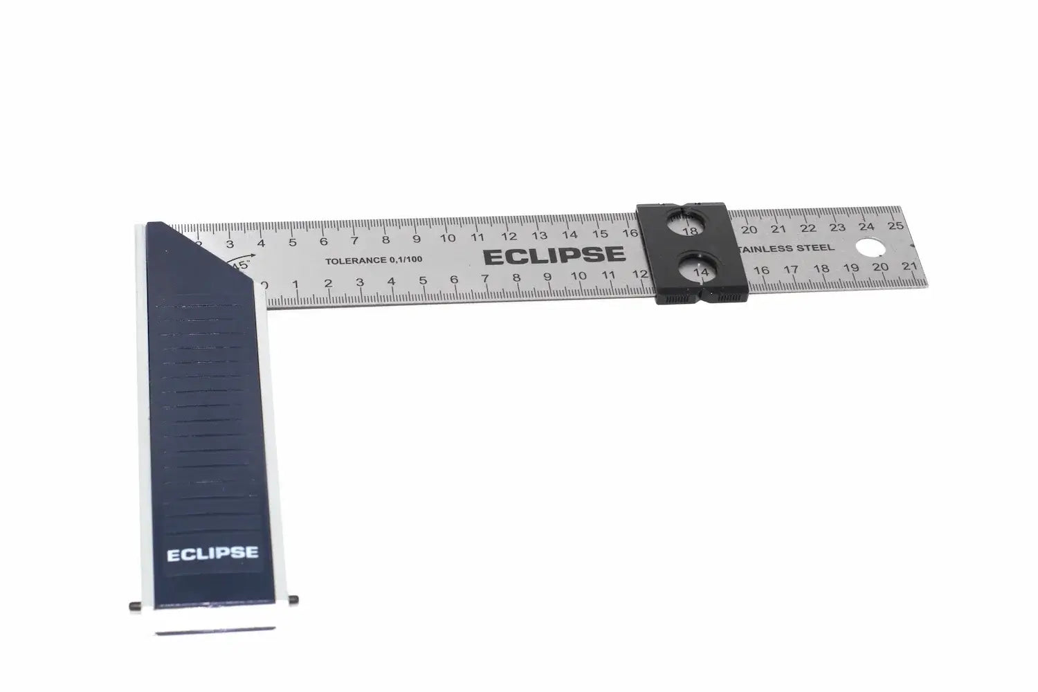 Eclipse Professional 250mm Try Square by Cherry Tree Tools with sliding edge holder and stainless steel blade