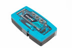 Eclipse 25 piece socket set by Cherry Tree Tools in blue and chrome, organised in a storage case