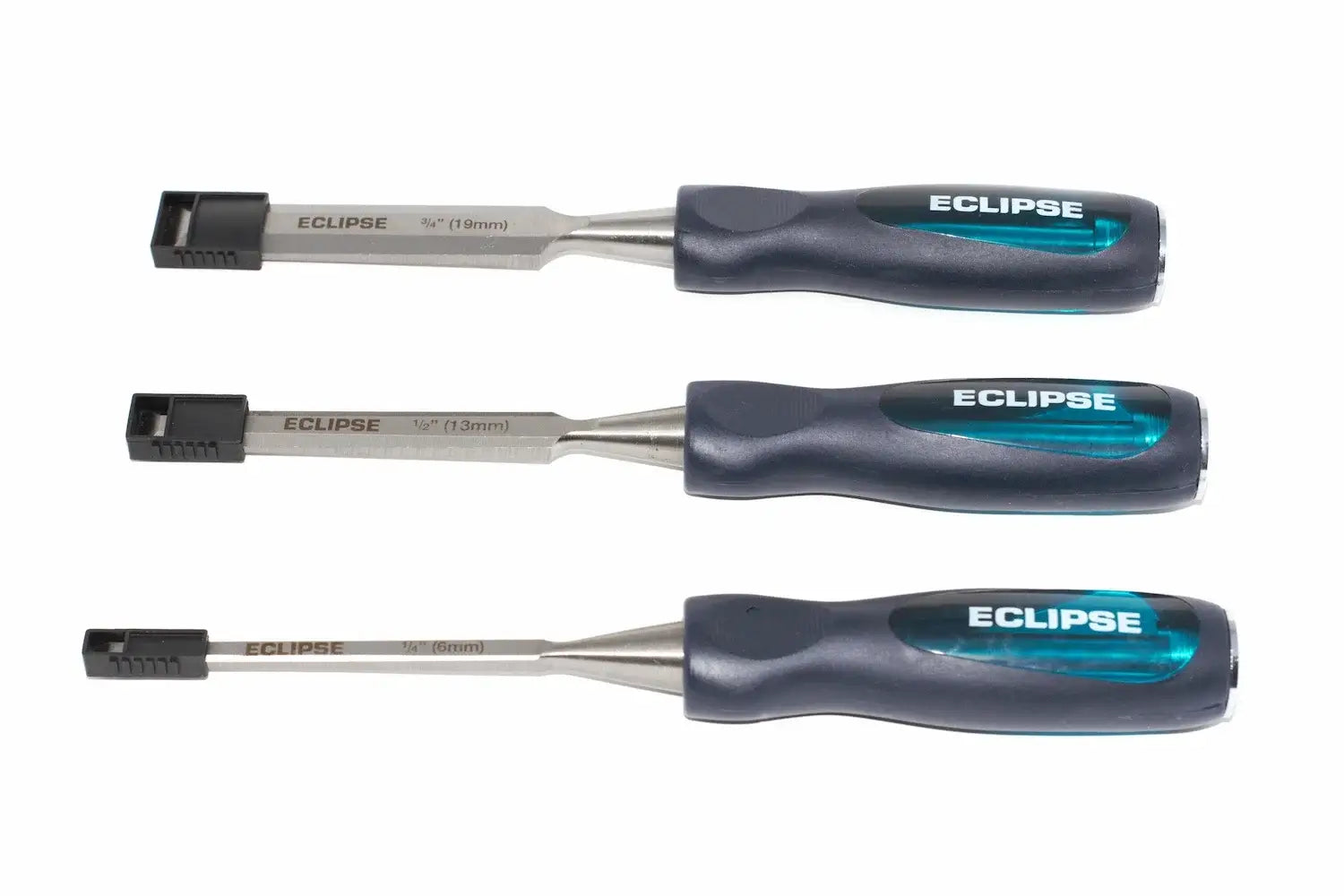 Eclipse Professional 3pc Wood Chisel Set by Cherry Tree Tools with chrome vanadium steel blades