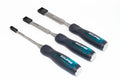 Eclipse Professional 3pc Wood Chisel Set by Cherry Tree Tools with soft feel ergonomic handles