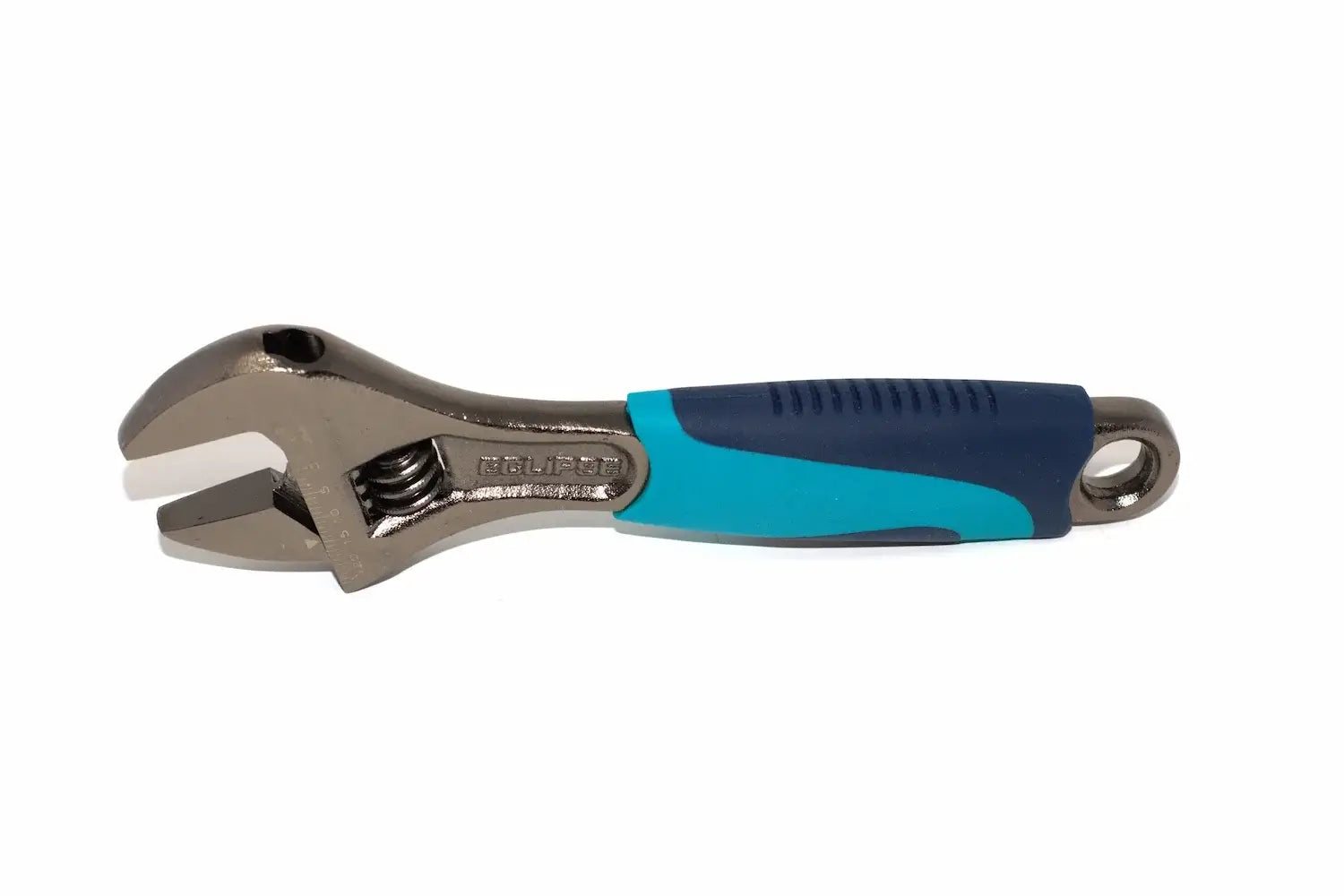 Eclipse Professional Adjustable Wrench 6 inch by Cherry Tree Tools, chrome vanadium steel with blue handle grip