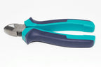 Eclipse 6" Diagonal Cutting Nippers by Cherry Tree Tools, turquoise and navy, precision ground blades