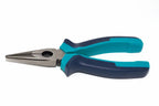 Eclipse Professional 6" Long Nose Pliers by Cherry Tree Tools, blue and navy with induction-hardened serrated jaws
