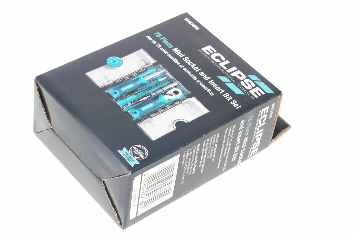 Eclipse 78pc Mini Socket Insert Bit Set by Cherry Tree Tools, black and turquoise, for confined spaces