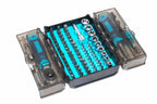 Eclipse 78pc Mini Socket Insert Bit Set by Cherry Tree Tools, 1 4 inch drive, hardened steel, in a turquoise case