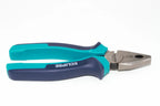 Eclipse Professional 7" Engineers Pliers by Cherry Tree Tools, turquoise and navy soft feel grips, for electrical work