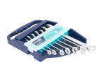 Eclipse Combination Spanner Set by Cherry Tree Tools in chrome vanadium steel with storage rack