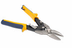 Eclipse Professional Tin Snips Straight Cut by Cherry Tree Tools in yellow and navy with cushioned ergonomic grips