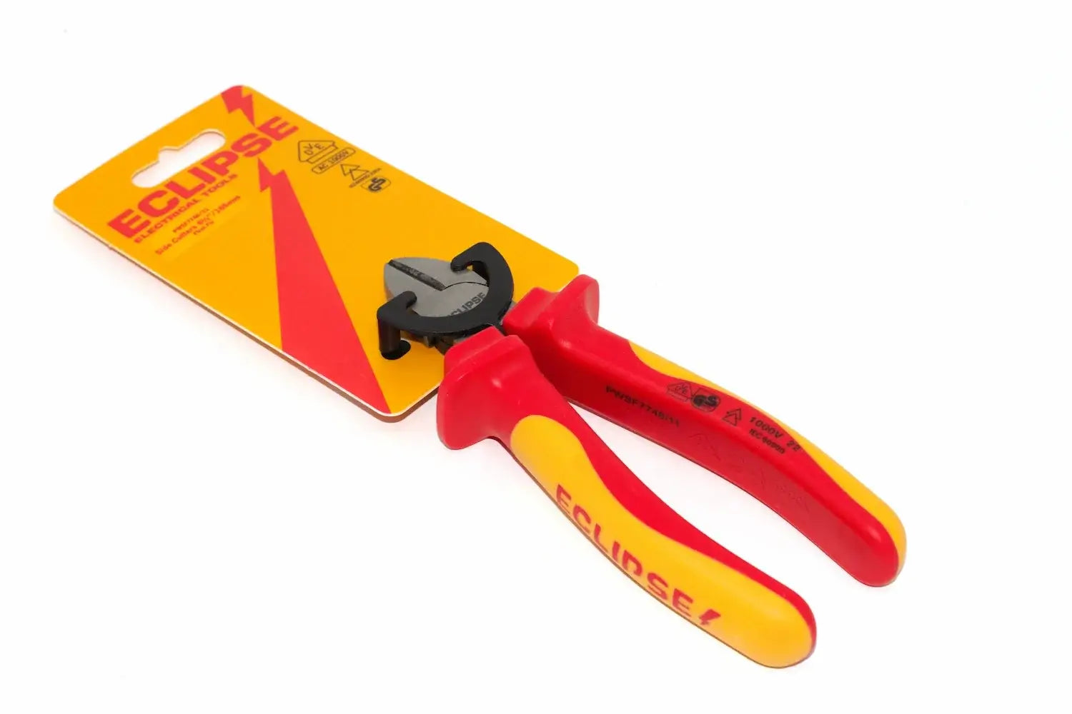 Eclipse Professional VDE Side Cut Pliers by Cherry Tree Tools, red and yellow insulated handles for electrical work