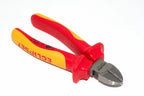 Eclipse Professional VDE Side Cut Pliers by Cherry Tree Tools with red and yellow insulated handles