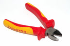 Eclipse Professional VDE Side Cut Pliers by Cherry Tree Tools, red and yellow insulated handles, tapered head