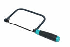 Eclipse Professional Coping Saw- 14tpi Blade by Cherry Tree Tools, blue and black coping saw frame for curved cuts