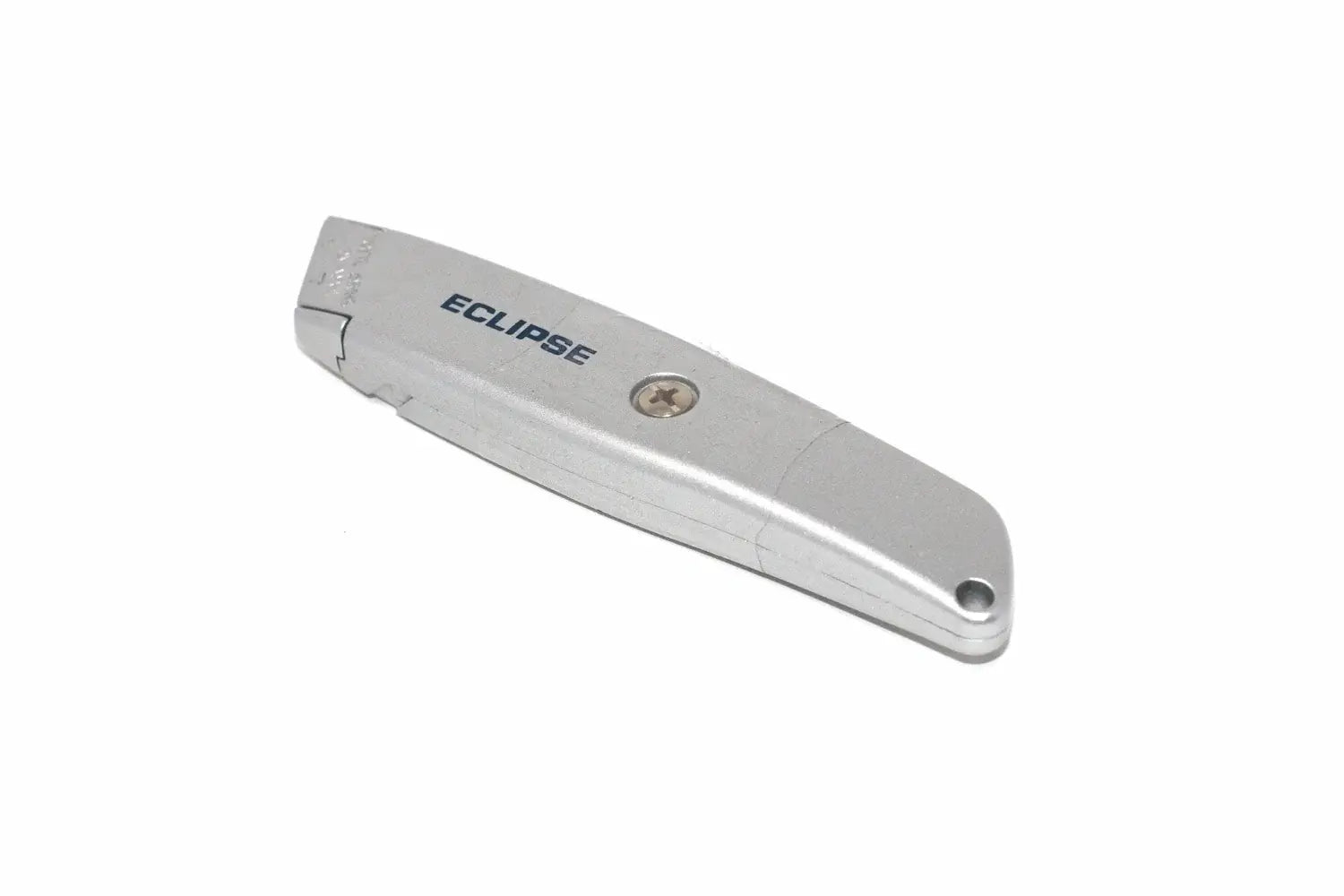 Eclipse Professional Utility Knife by Cherry Tree Tools, silver zinc alloy retractable blade mechanism