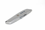 Eclipse Professional Utility Knife by Cherry Tree Tools, zinc alloy retractable blade mechanism in silver grey