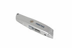 Eclipse Professional Utility Knife by Cherry Tree Tools, silver zinc alloy retractable blade mechanism for workshop cutting