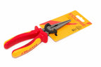 Eclipse 8" VDE long nose pliers by Cherry Tree Tools with red and yellow insulated grips for electrical work