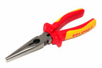 Eclipse 8" VDE long nose pliers by Cherry Tree Tools in red and yellow with induction hardened jaws