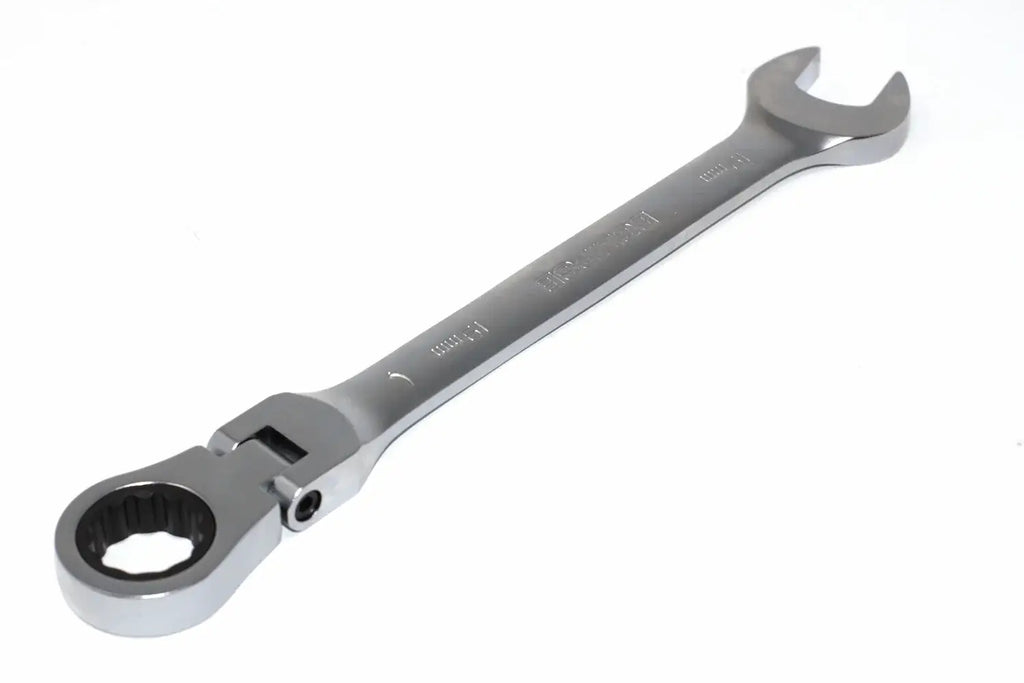 Eclipse Flex Combination Spanner set by Cherry Tree Tools in satin chrome vanadium steel with flex ring end