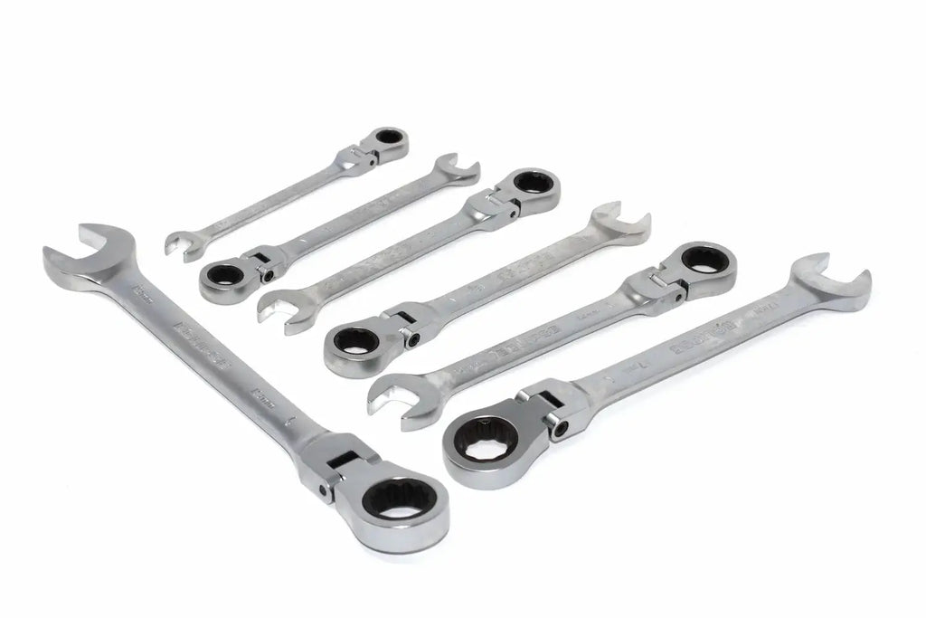 Eclipse Flex Combination Spanner set by Cherry Tree Tools in chrome vanadium steel with satin finish