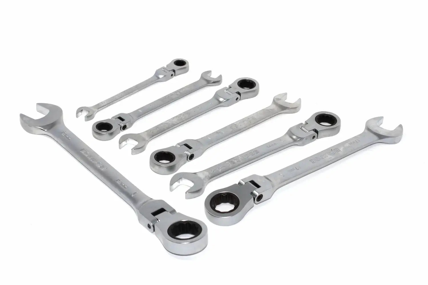 Eclipse Flex Combination Spanner set by Cherry Tree Tools in chrome vanadium steel with satin finish